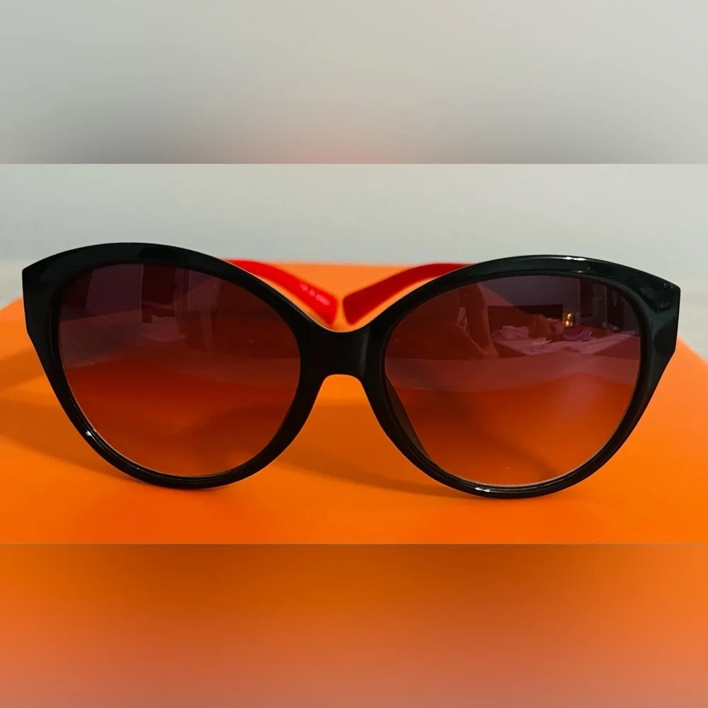 EASON EYEWEAR Sunglasses Womens Red with Gold Accent - Picture 5 of 5